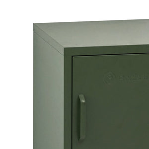 Bedside Table Metal Cabinet - Green Furniture Kings Warehouse 