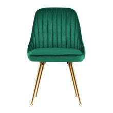 Load image into Gallery viewer, Dining Chairs Velvet Green Set of 2 Nappa dining Kings Warehouse 