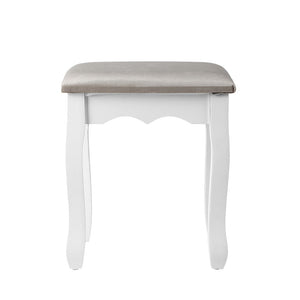 Dressing Table Stool Makeup Chair Bedroom Vanity Velvet Fabric Grey bedroom furniture Kings Warehouse 