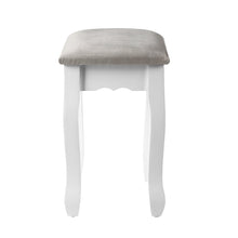 Load image into Gallery viewer, Dressing Table Stool Makeup Chair Bedroom Vanity Velvet Fabric Grey bedroom furniture Kings Warehouse 