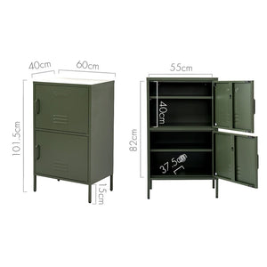 KW Double Storage Cabinet Shelf Organizer Bedroom Green Kings Warehouse 