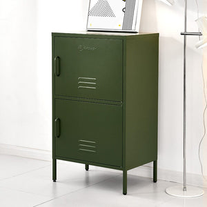 KW Double Storage Cabinet Shelf Organizer Bedroom Green Kings Warehouse 