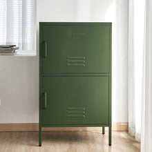 Load image into Gallery viewer, KW Double Storage Cabinet Shelf Organizer Bedroom Green Kings Warehouse 