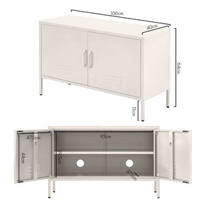 ParisBuffet Sideboard Locker Metal Storage Cabinet - BASE White living room Kings Warehouse 