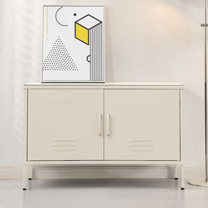 ParisBuffet Sideboard Locker Metal Storage Cabinet - BASE White living room Kings Warehouse 