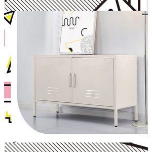 ParisBuffet Sideboard Locker Metal Storage Cabinet - BASE White living room Kings Warehouse 