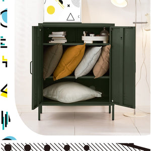 ParisBuffet Sideboard Locker Metal Storage Cabinet - SWEETHEART Green living room Kings Warehouse 