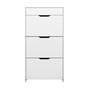 Shoe Rack Cabinet 24 Pairs White Luna Furniture Kings Warehouse 