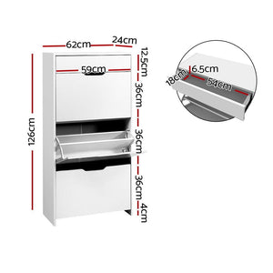 Shoe Rack Cabinet 24 Pairs White Luna Furniture Kings Warehouse 