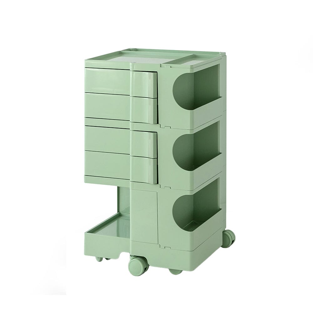 Storage Trolley Bedside Table 5 Tier Cart Boby Replica Green Furniture Kings Warehouse 