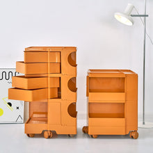 Load image into Gallery viewer, Storage Trolley Bedside Table 5 Tier Cart Boby Replica Orange Furniture Kings Warehouse 