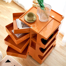 Load image into Gallery viewer, Storage Trolley Bedside Table 5 Tier Cart Boby Replica Orange Furniture Kings Warehouse 