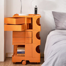 Load image into Gallery viewer, Storage Trolley Bedside Table 5 Tier Cart Boby Replica Orange Furniture Kings Warehouse 