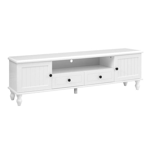 TV Cabinet Entertainment Unit 160cm White Kubi Furniture Kings Warehouse 