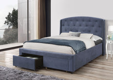 Load image into Gallery viewer, Stella Bedframe Queen Size Navy Blue