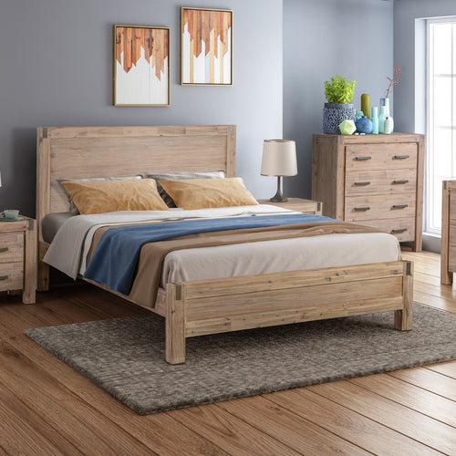 Java Bedframe Queen Size Oak