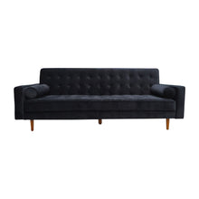 Load image into Gallery viewer, Sofa Marcella Black Velvet Fabric