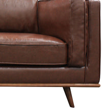 Load image into Gallery viewer, 1 Seater Stylish Leatherette Brown York Sofa