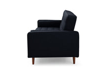 Load image into Gallery viewer, Sofa Marcella Black Velvet Fabric