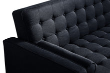 Load image into Gallery viewer, Sofa Marcella Black Velvet Fabric