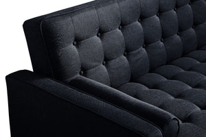 Sofa Marcella Black Velvet Fabric