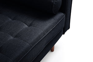 Sofa Marcella Black Velvet Fabric