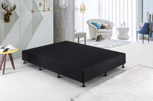 Load image into Gallery viewer, Palermo King Single Ensemble Bed Base Midnight Black Linen Fabric