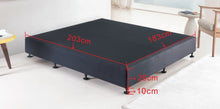 Load image into Gallery viewer, Palermo King Ensemble Bed Base Midnight Black Linen Fabric