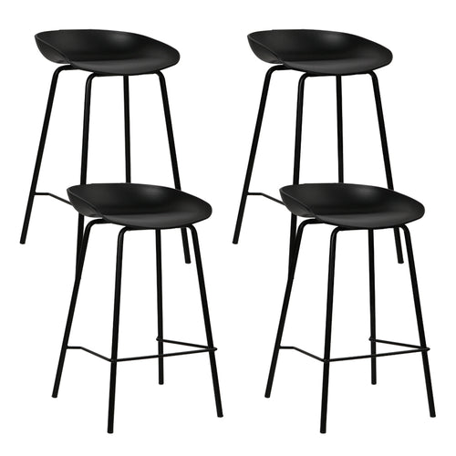 Artiss Set of 4 Kitchen Bar Stools Bar Stool Chairs Metal Black Barstools