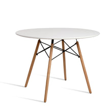 Load image into Gallery viewer, Artiss Round Beech Timber Dining Table - White