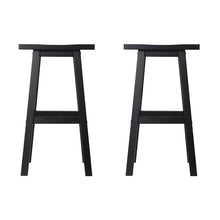 Load image into Gallery viewer, Artiss Set of 2 Beech Wood Bar Stools - Black