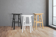 Load image into Gallery viewer, Artiss Set of 2 Beech Wood Bar Stools - White