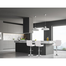 Load image into Gallery viewer, Artiss 2x Bar Stools Gas lift Swivel Chairs Kitchen Armrest Leather Chrome White
