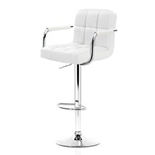 Load image into Gallery viewer, Artiss set of 4 Bar Stools Kitchen Swivel Bar Stool PU Leather Gas Lift Chairs White