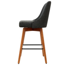 Load image into Gallery viewer, Artiss set of 4 Wooden Bar Stools Swivel Bar Stool Kitchen Dining Chairs Cafe Charcoal