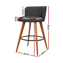 Load image into Gallery viewer, Artiss Set of 4 Wooden Bar Stools Modern Bar Stool Kitchen Dining Chairs Cafe Charcoal