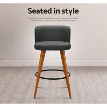 Load image into Gallery viewer, Artiss Set of 4 Wooden Bar Stools Modern Bar Stool Kitchen Dining Chairs Cafe Charcoal