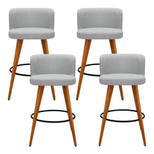 Load image into Gallery viewer, Artiss set of 4 Wooden Bar Stools Modern Bar Stool Kitchen Dining Chairs Cafe Grey