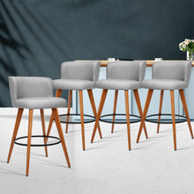 Load image into Gallery viewer, Artiss set of 4 Wooden Bar Stools Modern Bar Stool Kitchen Dining Chairs Cafe Grey