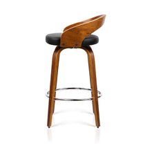 Load image into Gallery viewer, Artiss Set of 2 Wooden Bar Stools - Black