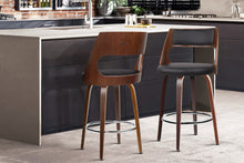 Load image into Gallery viewer, Artiss Set of 2 Wooden Bar Stools - Black