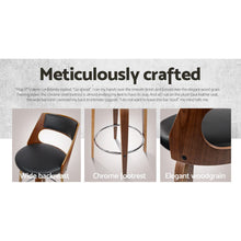 Load image into Gallery viewer, Artiss Set of 4 Wooden Bar Stools Swivel Bar Stool Kitchen Dining Chair Cafe Black 76cm