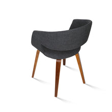 Load image into Gallery viewer, Artiss Set of 2 Timber Wood and Fabric Dining Chairs - Charcoal