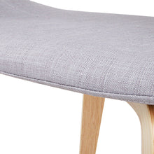 Load image into Gallery viewer, Artiss Set of 2 Timber Wood and Fabric Dining Chairs - Light Grey