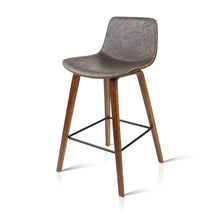 Load image into Gallery viewer, Artiss Set of 2 PU Leather Bar Stools - Walnut