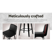 Load image into Gallery viewer, Artiss Set of 4 Felipe Wooden Bar Stools Swivel Bar Stool Kitchen Chairs Black