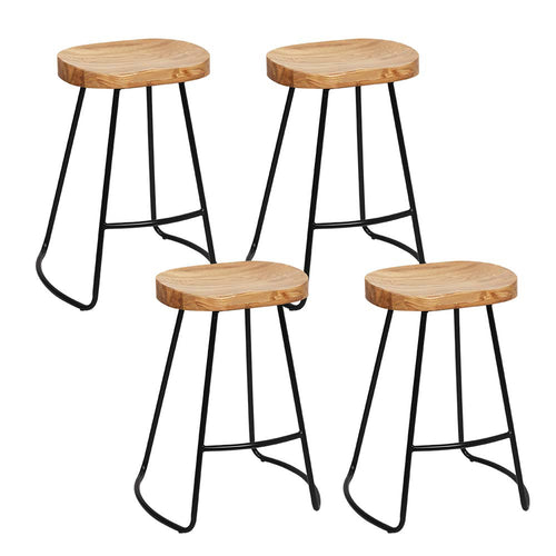Artiss Set of 4 Vintage Tractor Bar Stools Retro Bar Stool Industrial Chairs 65cm