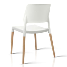 Load image into Gallery viewer, Artiss Set of 4 Wooden Stackable Dining Chairs - White