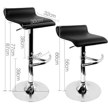 Load image into Gallery viewer, Artiss Set of 2 PU Leather Bar Stools - Black