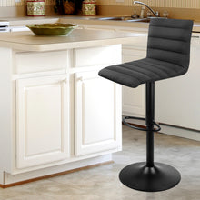 Load image into Gallery viewer, Artiss Set of 2 Fabric Bar Stools - Black